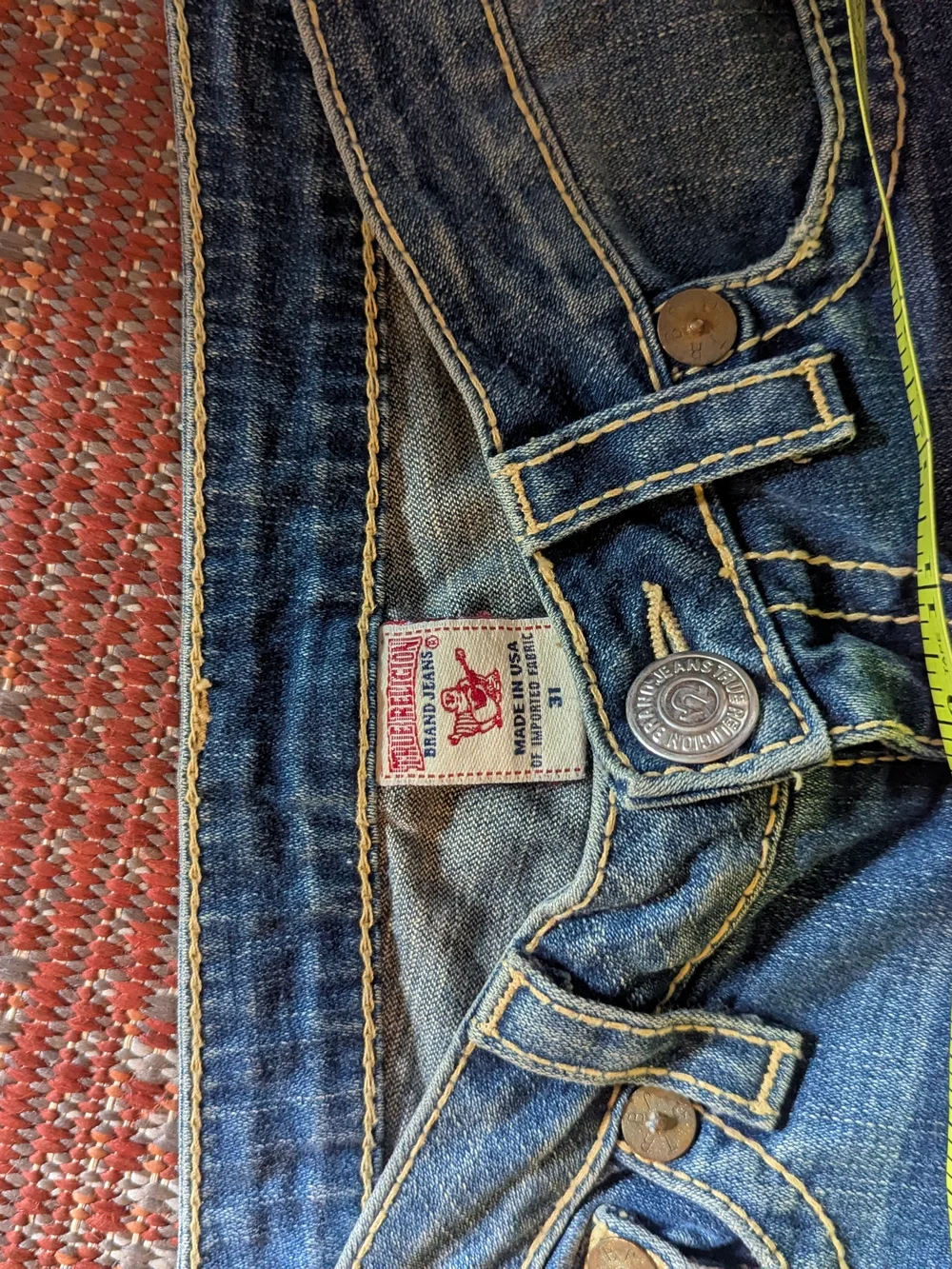 True Religion Joey Rainbow Mid-Blue Flared Jeans - Picture 6 of 11